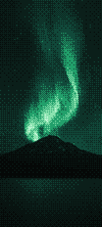 Aurora: a dithered wallpaper