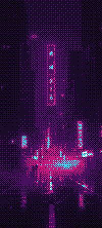 Neon: a dithered wallpaper