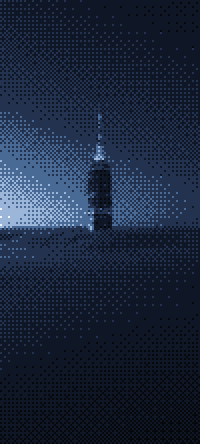 Spire: a dithered wallpaper